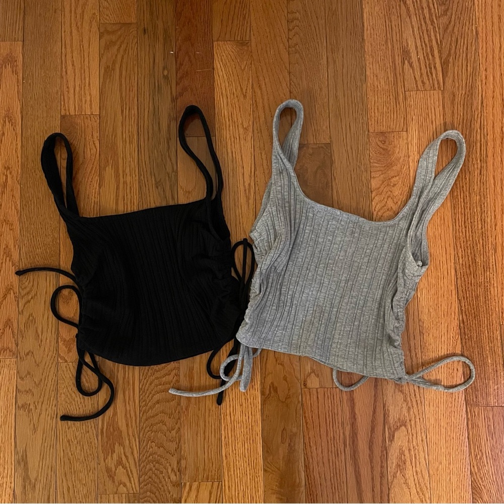 Cinched ribbed tank top bundle